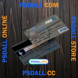 ANZ Platinum Visa Card PSD Template psdall.org
