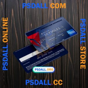 Amex Delta Skymiles Card PSD Template psdall.org
