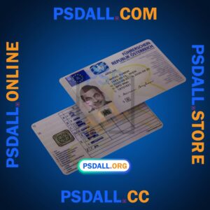 Austria Driver License PSD Template V2 psdall.org