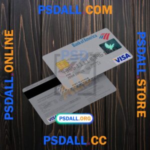 Bank Of America Card PSD Template psdall.org