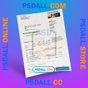 Bank of Montreal Statement PSD Template psdall.org