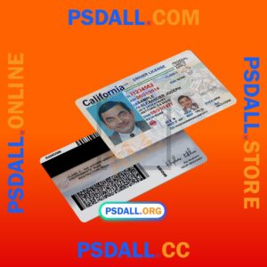 California Driver License PSD Template V3 psdall.org